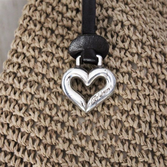 Brighton Vintage Tan Crochet Heart Shoulder Bag - Picture 4 of 10